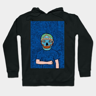 Unveil NFT Character - MaleMask Doodle Named Adam with Mexican Eyes on TeePublic Hoodie